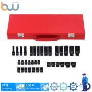 1/2 Inch Drive Deep Impact Socket Tool Set Metric Garage Workshop Tools 35pcs