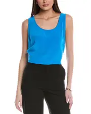 St. John Satin Back Cady Top