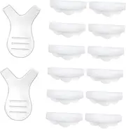 PLAFOPE 12pcs Silicone Eyelash Perming Pads with Eyelash Brushes Durable Makeup Tools for Curling and Lifting for Enhancing Natural Beauty