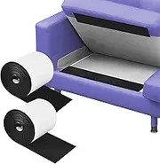 4 Inch Heavy Duty Hook and Loop Tape Adhesive Non Slip Cushion Pad Tapes, Nylon Hook and Loop Tape Picture Wall Hanging, Keep Couch Cushions from Sliding (19.7 Ft Long)