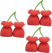Beavorty 3pcs Silicone Lip Plumper Tool Lip Enhancer Pump Cherry Shape 2 in 1 Round Oval Fast Lip Filler Lip Pump