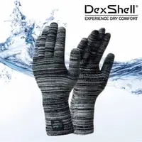 在飛比找蝦皮購物優惠-英國DEXSHELL ALPINE 黑白撞色針織防水運動手套