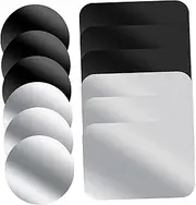 TEHAUX 12Pcs Car Phone Holder Metal Plate Sticker Round Rectangle Adhesive Plates for Magnetic Mounts Ultra Thin Design Compatible with All Mobile Phone Holders