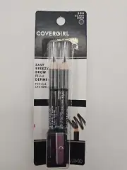 (2-Pack) COVERGIRL Easy Breezy Brow Fill + Define Eyebrow Pencil, 500 Black #119