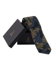 [Ferrari Formalwear] Tie & Hank Set in Navy Floral