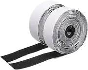 uxcell 15ft x 1" Hook and Loop Tape, Heavy Duty Double-Sided Adhesive Strips, Strong Back Sticky Fastener for Home Office Car DIY Crafts, Black