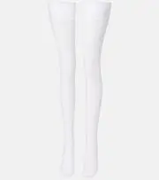 [Alessandra Rich] Alessandra Rich Lace over-the-knee socks One Size white