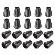30Pcs 5mm Metal Bell Stopper Conical Cord Ends Lock Fastener Stopper Dark Gray
