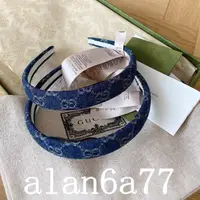 在飛比找蝦皮購物優惠-【alan二手】GUCCI Logo 牛仔 丹寧 髮箍 髮飾