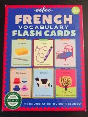 eeBoo French Vocabulary Flash Cards Educational Learning Tool Ages 4+ New in Box