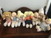 7 Cabbage Patch Dolls 1978-1982, Never Played With, no box, 6 Birth Certificates