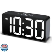 DreamSky Small Digital Alarm Clock for Bederoom, Large Big Numbers Display wi
