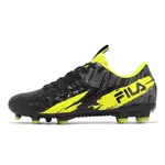 FILA 足球鞋 F819Y 大童 女鞋 黑 黃 釘鞋 運動鞋 斐樂 [ACS] 3F819Y090