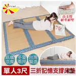 【樂樂生活精品】【凱蕾絲帝】台灣製造-冬夏兩用臻愛沁涼紙纖高支撐三折單人記憶聚合床墊-3尺 免運費 (請看關於我)