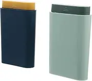 SECFOU 2Pcs Compact Day Medicine Organizer Portable Pills Case for Travel Durable Household Tablet Storage Convenient Pill Planner for Daily Use Safe Lid Design