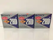 SONY MD-2HD IBM FORMATTED 5.25 HD DS HIGH DENSITY FLOPPY DISKETTES 10 PAK QTY 3