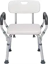 FFSPIIO Elderly Shower Chairs, with Handle Backrest Disabled Bath Stool Adults Bathroom Bathtub Seat Shower Bench Seat Shower Chair
