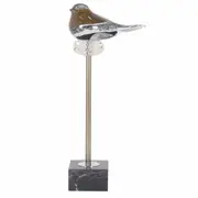 Decorative Figure Dkd Home Decor Crystal Marble Bird 18 x 10 x 42 Cm