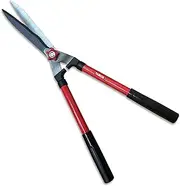 TABOR TOOLS B620 Hedge Shears for Trimming Borders Boxwood Decorative Grasses and Bushes. 25 Hedge Clippers with Professional Wavy Blade and Power-Lever Steel Handles.