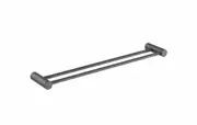 CADDENCE Series Brushed Gun Metal Grey Double Towel Rail 600mm