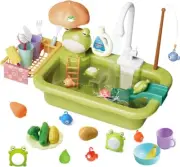 TuiVeSafu Play Sink with Running Water, Toddler Sink Toy & Fishing Game