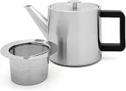 Bredemeijer Small Matte Jug 1.1 Litre Double-Walled & Filter - Stainless Steel Teapot in Norwegian Design - for Longer Hot Tea Enjoyment