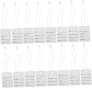 LALAFINA 2000pcs Durable Multi Purpose Hang Tags with White String for Clothing and Jewelry Pricing Tags for Secure Tagging and Efficient Workflow