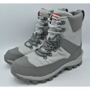 Hunter Womens Size 11 Insulated Glitter Silver Grey Winter Commando Boots Shoes