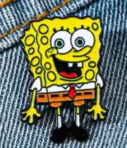 SpongeBob SquarePants enamel pin - funny cartoon - FREE SHIPPING