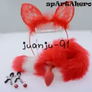 Cosplay Plush Funny Romance Game Lady Couples Headband Metal Plugs Fox Tail Toys