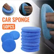50PCS Car Microfibre Polishing Foam Sponge Wax Applicator Pads Cleaning Buffer
