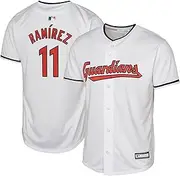 OuterStuff Jose Ramirez Cleveland Guardians MLB Kids Youth 8-20 Navy Alternate Player Jersey