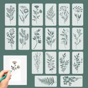 18 Pieces Reusable Stencils, Nature Flower Stencils for Fabric Painting, Drawing