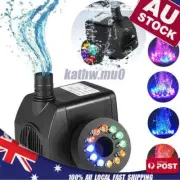 Submersible Fountain Pump with 12LED Light for Water Feature Outdoor Small Pond