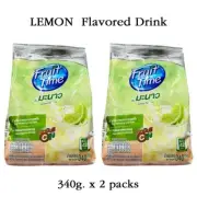 Instant Mixture Powder Drink Lemon Flavor Nestle Fruit Time Easy to Brew 340g x2