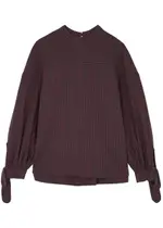 Ymc Rush Gingham Seersucker top - Burgundy - S (UK8-10 / S) S (UK8-10 / S)