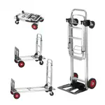 VEVOR Aluminum Hand Truck, 2 in 1, 181 kg Max Load Capacity, Heavy Duty Industrial Convertible Folding Hand Truck and Dolly, Utility Cart Converts fro