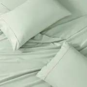 100% Organic Washed Cotton Sheet Set - Cool Blue