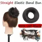 Real Remy Human Hair Large Messy Bun Scrunchie Curly Extensions Ponytail Piece Q