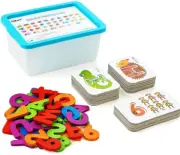 LiKee Alphabet Number Flash Cards Wooden Letter Puzzle ABC Sight Words Match...