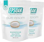 Epsoak Epsom Salt 10lbs Magnesium Sulfate USP (Qty 2x5lb Bags)