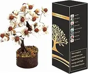 Crystal Tree for Home Decorations Crystals and Healing Stones Witchy Room Crystal Decor Tree Crystal Gifts Gem Tree Christmas Tree Stands for Real Tree (Gomti Rudraksha Tree)