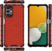 Compatible with Samsung Galaxy A23 Cover,Compatible with Samsung Galaxy A23 Camera Protection Anti-Drop【Hard PC+TPU】 2 in 1 Phone Case Red