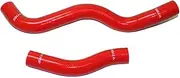 TRS Silicone Radiator Heater Hose Kit Fit for Mitsubishi Lancer Evolution EVO 1-3 CD9A CE9A 4G63 92-96 RED