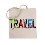 Travel the Globe Adventurer World Map Canvas Tote Bag Canvas Handle Beach Tote