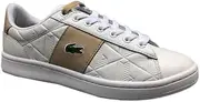 [Lacoste] Women's Sneakers [Official] Carnaby Set 1252 APAC SFA, White/Brown, 22.5 cm