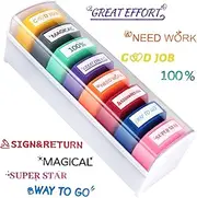 8Pcs Teacher Stamps for Classroom Stuff Teacher Supplies Self-Inking Grading Stamps Set Encouraging Comments for Parent Signature School Teachers Feedback Homework Reward Colorful Stamp with Tray
