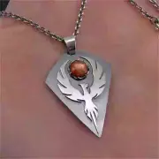 Creative Design Natural Stone Sun Phoenix Nirvana Pendant Necklacewith gift box