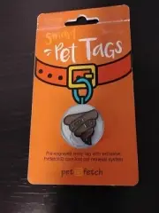 PET FETCH SMART PET TAG EMOJI FOR Lost DOGS Package Cover Has Been Taped