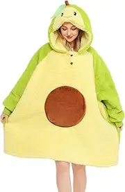 [CozziPals] Avocado Wearable Blanket Hoodie for Women & Kids, Oversized Sweatshirt With Pockets & Sleeves, Premium Soft Cozy Thick Plush Fleece & Sherpa for Ultra Warmth, Avocado Gifts for Adults and Girls